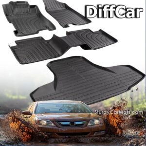 DiffCar® Floor Mats & Cargo Mat for Honda Accord 2008 to 2012 (Gas Only)