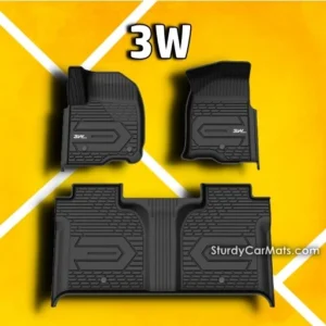 3W Custom Fit Floor Mats for Chevy Silverado (2019 to 2023)